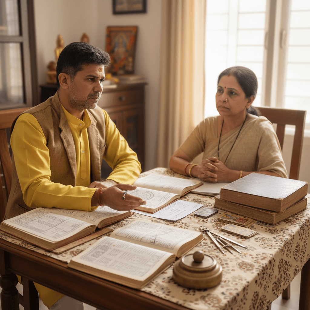 Pandit Ji providing an astrology consultation